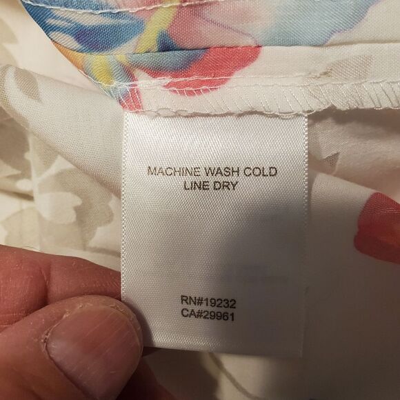 VTG 90's Alfred Dunner Petite Watercolor Butterfly Button Up Top Size 14P - Picture 8 of 10